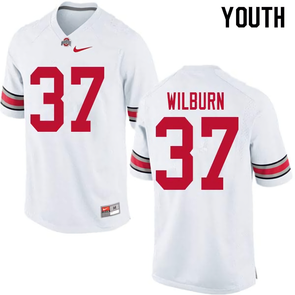 Trayvon Wilburn Ohio State Buckeyes Youth NCAA #37 Nike White College Stitched Football Jersey IJA6256IZ